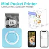 Mini-imprimante de poche Portable, imprimante Photo sans encre, sans fil, Compatible avec Smartphone IOS/Android