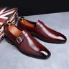 Herren-Retro-Casual-Business-Schuhe, Mikrofaser-Leder, quadratische Zehenpartie, Slip-on-Schnalle, Herrenkleid, Büro, flach, Hochzeit, Party, Oxfords für Jungen, Party-Schuhe