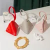 Envoltura de regalo Bolsa de dulces de boda Estilo chino Cuero Triangular Creativo Zongzi Regalos