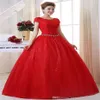2021 de alta qualidade vermelho elegante organza vestidos de casamento vestidos de baile miçangas cristais vestido de festa de casamento vestidos de noiva q33313d