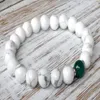 SN1074 2016 Mens Yoga Pulseira Howlite Malaquita Pulseira Pedra Natural Mala Beads Jóias Whole282M