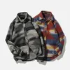 Camicia folk-personalizzata da uomo in lana di flanella Primavera modello vintage Camicie da uomo a maniche lunghe Top 2019 Uomo casual Streetwear Taglie forti 5XL291x