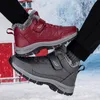 Dress Shoes Winter Women Men Boots Waterproof Leather Boot Man Plush Warm Sneakers Man Outdoor Ankle Snow Boots Casual Shoes Big Size 230915