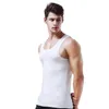 Ice Silk Men Comfy Fitness underskjortor Högkvalitativ elastisk BASIC O NACK SLEEVELÄS MANA TANK TOPS PLUS STORLEK L XL XXL XXXXL199C