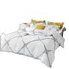 Set di biancheria da letto Biancheria da letto Set di colori bianco euro per modelli scozzesi queen size per adulti Biancheria da letto Drap De Lit e King Size28193B