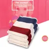 Kennels Fashion Super Soft Pets Beds For Dogs Blanket Cat Cushion Thick Coral Fleece Kennel Method Large Dog