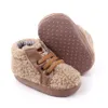 First Walkers born baby boy shoes fashion teddy velvet sneaker for cotton soft sole infant toddler crib 230915