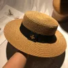 2022 Luxus Designer Biene Kappe Eimer Hut Mode Männer Frauen Ausgestattet Top Hüte Hohe Qualität Stroh Sun Caps Hut 01217q
