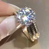 Hecheng New Classic6-Claw Luxury Group Diamond Ringダイヤモンド人気の宝石でいっぱい
