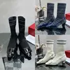 デザイナーベルビビアソックラッカーバックルアンクルブーツラグジュアリーパテントレザー - ブラックブーツエラスティックソックヒールズ靴