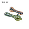 Glycérine Fumer Pipes À Main En Verre Cuillère Tabac Dab Rig Brûleur À Huile Eau Bong Branchement Accessoires De Fumée Stripe Chili Phare Rose Rose Ours Pipe En Verre