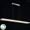 Lustres 1000mm 1m Escritório Dinning Room Line Strip Retangular Dimming LED Lâmpada Pendurada Dimmable Pingente Candelabro