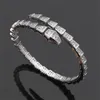 liefdesarmband tennis designer sieraden damesarmband diamant mooie slang zilveren rosé gouden sieraden koperen plaat feest bruiloft cha216L