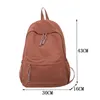 Mochila feminina moda senhora grande capacidade cor sólida faculdade na moda feminina portátil sacos de escola bonito meninas saco de livro de viagem legal