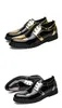 Men Casual Man Men's Summer Shine Gold Dress Patent Leather For Mens Gold Moccasins Business Pointed Bussiness Luxury For Boys Party Shoes