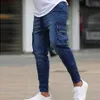 2021 neue Herbst männer Stretch Slim Fit Jeans Lässige Mode Tasche Denim Hosen Täglichen Männer Jeans Street Style Hip hop Hosen 289h
