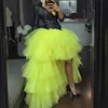 Haut bas Tulle jupes filles fête robe de bal Tutu pas cher femme jupe en Tulle pour soirée TUTU à plusieurs niveaux couleur bonbon robes de bal seulement Skir300a