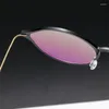 Montature per occhiali da sole Occhiali da vista da donna per uomo Danimarca Linde 6558 Titanio senza viti Corea Occhiali da vista ottici ultraleggeri