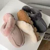 تسمان بوتس مصمم coquette slippers الكستناء فراء الشرائح shearling shearling tazz النساء الرجال ultra mini منصة السدادات من جلد الغزال الراحة الشتاء 35-44