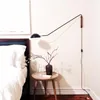 Duvar lambası duvar ışığı fikstürü altın siyah döner uzun kutup lambaları yatak odası oturma odası led aplik