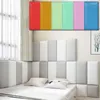 Autocollants muraux 3D Faux cuir PE mousse autocollant imperméable auto-adhésif papier peint pour salon chambre enfants pépinière décor à la maison