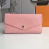 Empreinte läder kuvert typ sarah plånböcker tassel zipply mynt handväska 4 färger rosa röd svart vinröd mode billfold blomma im273v