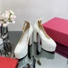Sandali con plateau in pelle verniciata 155mm Donna Classic Fashion Designer di lusso scarpe eleganti Cinturino alla caviglia con tacco alto da donna Sandalo con tacco grosso scarpe da festa35-42 con scatola