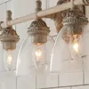 Duvar lambası fransız beyaz eski oyma lambalar cam yatak odası oturma odası banyo aynası ön dekoratif aplikler ışıklar aydınlatma
