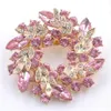 1 pz Bling Bling strass di cristallo dorato cinese Redbud fiore spilla spille gioielli donna spille per sciarpa2412