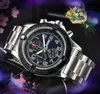 Highend Big Sub Tarps Working Stopwatch zegarki Mężczyźni kwarcowe bateria super lumious zegar europejski popularny pełny funkcjonalny auto data czarna srebrna obudowa zegarek day prezenty