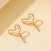 Boucles d'oreilles en forme de cœur irrégulier pour femmes et filles, bijoux à la mode, cadeau de saint valentin, nouvel arrivage printemps 2023