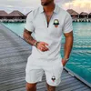 Männer Trainingsanzüge Polo Trainingsanzug Shorts Sets Für Mann Kleidung Dunkle Schädel Deejay Mit Russische Flagge Anime Jogginghose Afrikanische In Homme