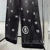 Mens Jeans MM6 avancerad vintage tvättbrett ben Löst hem Digital läderetikett Personlig 230915