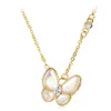 Chains 316L Stainless Steel Flower Trace Super Fairy Butterfly Necklace Short Temperament267R