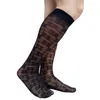 Chaussettes pour hommes, fines et transparentes, hautes, transparentes, Sexy, bas masculin, Lingerie formelle, costume, mode, Tube Long respirant