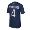 23 24 S-5XL MBAPPE PLAYER Jersey de football SERGIO RAMOS Maillots de football 2023 2024 Verratti Marquinhos pSGS HAKIMI Kit enfants chemise uniformes maillot pied troisième