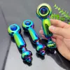 Rauchpfeifen Shisha Bong Glas Rig Öl Wasserpfeife Neue galvanisierte farbige Glaspfeife