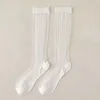 Kvinnors strumpor söta randglas Silk Hosiery For Girls Streetwear Korean Knee Long Lolita Sock JK Stockings