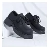 Männer Plattform Oxfords Fashion Patent Leder Männliche Bürokleiderschuhe Vintage Schnüre formale Schuhe schwarze grüne klobige Schuhe für Jungen Party Schuhe