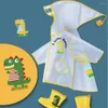 Vestes imperméables pour enfants, sac à dos imperméable pour garçons et filles, cape d'école primaire de dessin animé, corps complet pour enfants