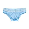 Underpants puro algodão masculino roupa interior sexy slim fit moda briefs cintura baixa esportes júnior triângulo