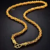 Collier personnalisé en or pur Au999, chaîne solide, bijoux pour femmes et hommes, usage quotidien