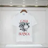 Tasarımcı Kazablanka Erkek Moda Tshirt Yeni Kazablanka Çift İplik Saf Pamuk Tişört Erkekler ve Kadın Hip Hop Gündelik Kısa Kollu Kalite Serin Erkekler T-Shirt