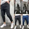 Brand Men Pants Hip Hop Harem Joggers Pants Męskie spodnie Męskie Joggery Solid Shrink Kidence Spodnie dresowe Rozmiar M-2XL2689