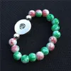 Kids Girls 15cm Length Colorful Glass Beads 18mm Snap Buttons Bracelet For Children Mix Colors 30pcs lot259S