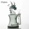 Dragon Glass Rigs fait à la main Bong en verre Pipe à eau Fumer plate-forme d'huile pour le tabac Conception unique Narguilé Cire Dab avec bol commun de 14 mm