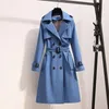 Höstkvinnor Trenchrockar Fashion Elegant Belt Coat Women Loos