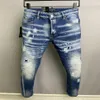 DSQ PHANTOM TURTLE Jeans da uomo Jeans firmati di lusso da uomo Jeans skinny strappati Cool Guy Foro causale Denim Jeans di marca di moda Me235k