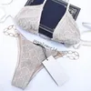 Reggiseni sexy in pizzo Set lettera intera Jacquard Biancheria da donna 5 colori Reggiseno a catena più recente regalo per la moglie Fascino Biancheria intima260F