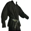 Camicie Casual da uomo Camicia di lino allentata con colletto alla coreana in stile vintage medievale medievale da uomo Uomo Principe Servan224S